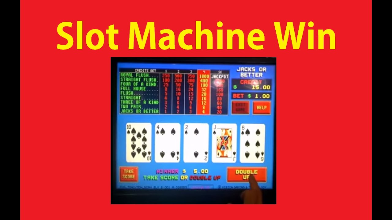 Slot Machine Payout Double Up Jacks or Better Poker Casino Win - YouTube